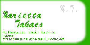 marietta takacs business card